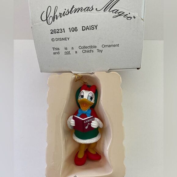 Vintage Daisy Duck Caroling Disney Grolier Christmas Ornament NIB - Picture 2 of 5